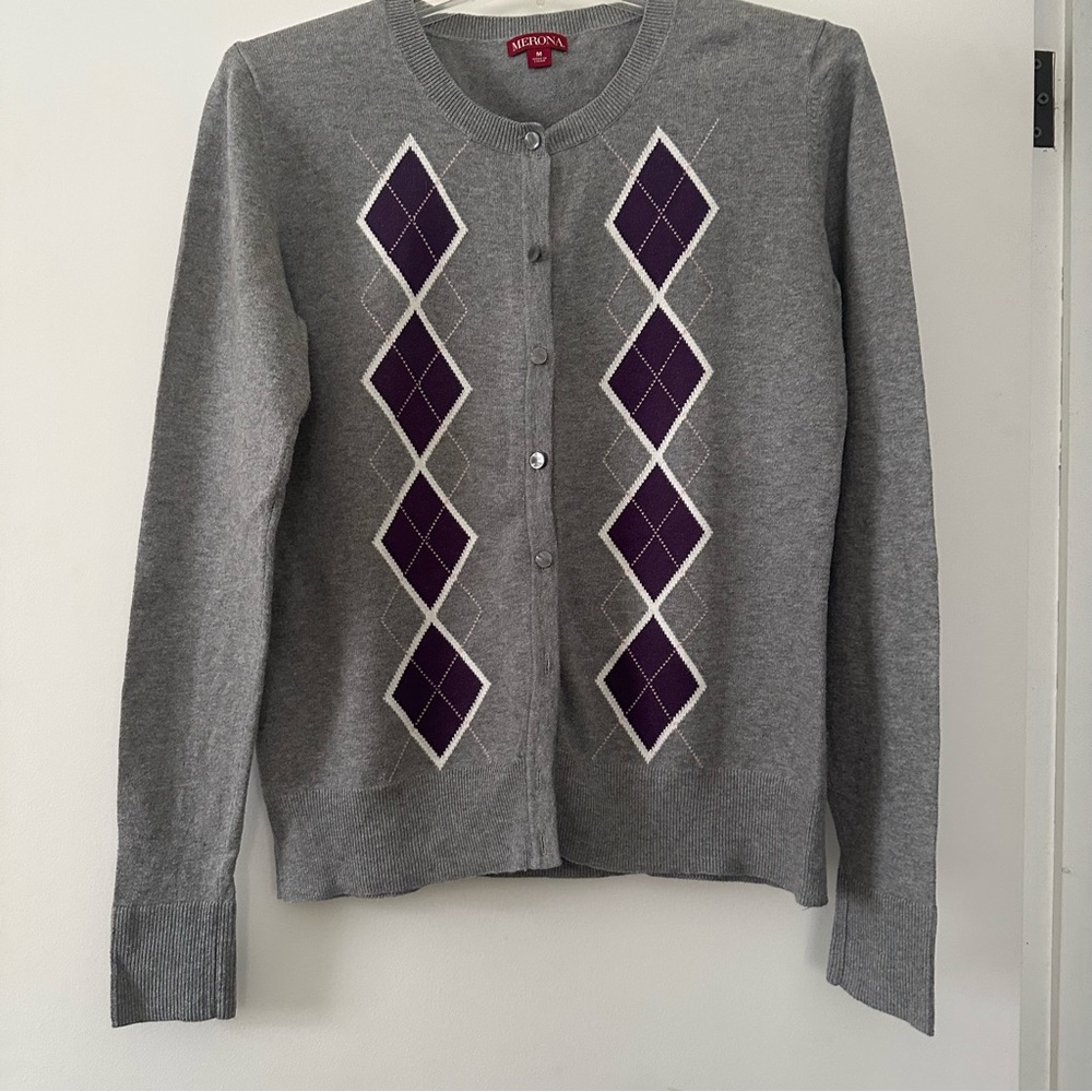 Argyle cardigan